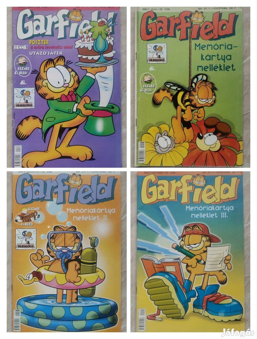 Garfield újságok 2000 évi kiadás 10 lapszáma egyben