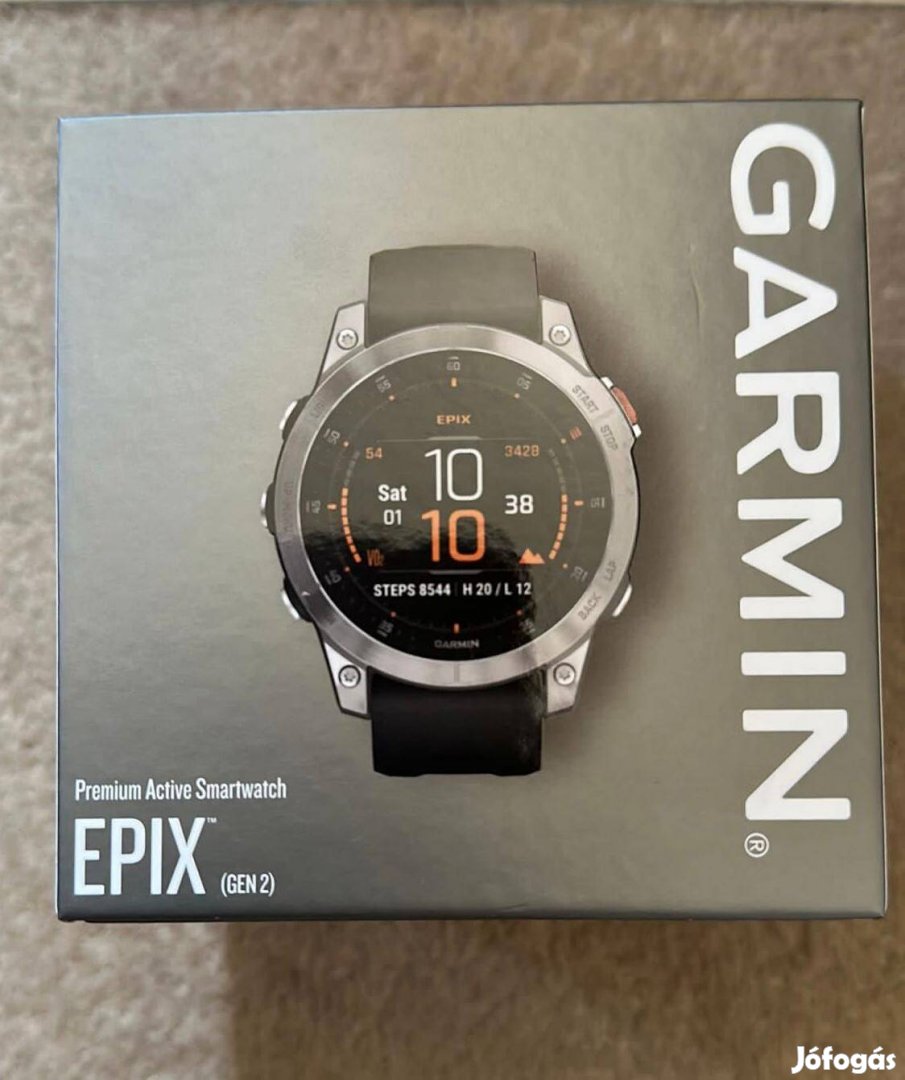 Garmin Epix 2. generation 47mm slate steel Teljesen Uj Slate steel