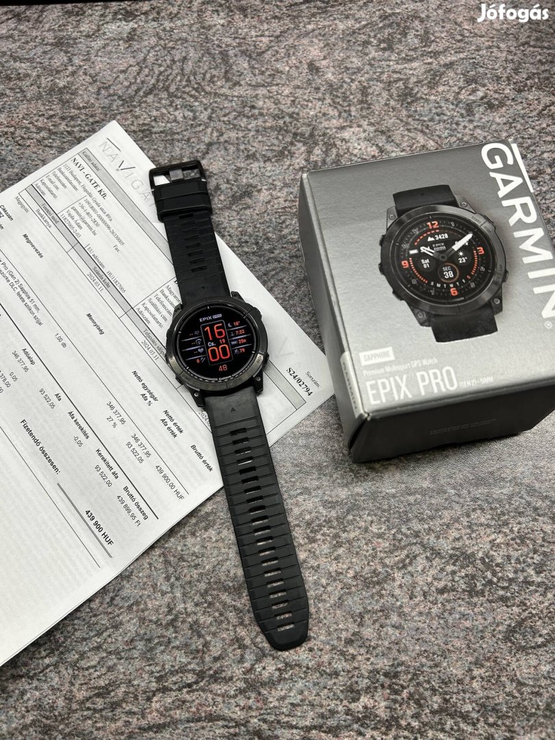 Garmin Epix gen2 Pro 51mm sapphire magyar garis eladó 