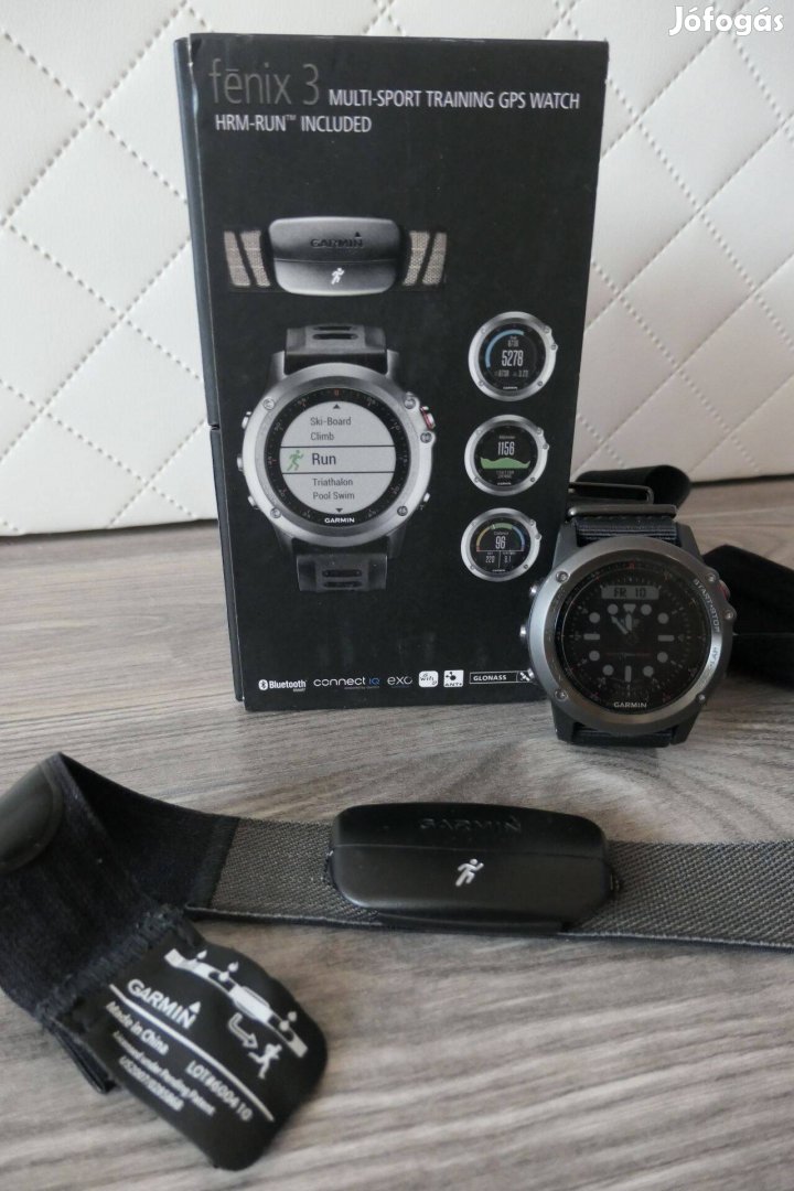 Garmin Fenix 3 triatlon sport okosóra HRM Run pulzus mellpánttal