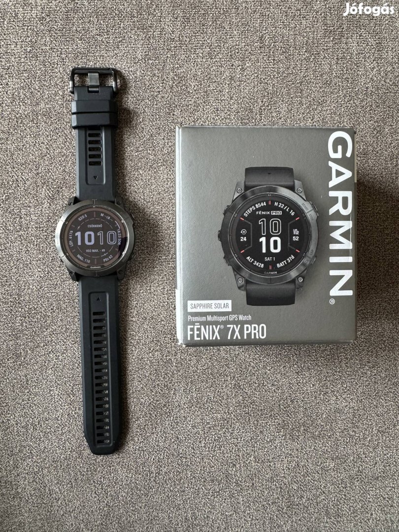 Garmin Fenix 7X Pro Sapphire Solar Óra Garanciális