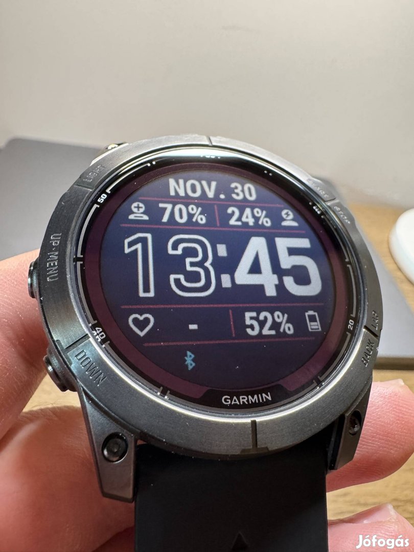 Garmin Fenix 7X Pro Sapphire Solar Titanium, vadonatúj 36 hó Navigate