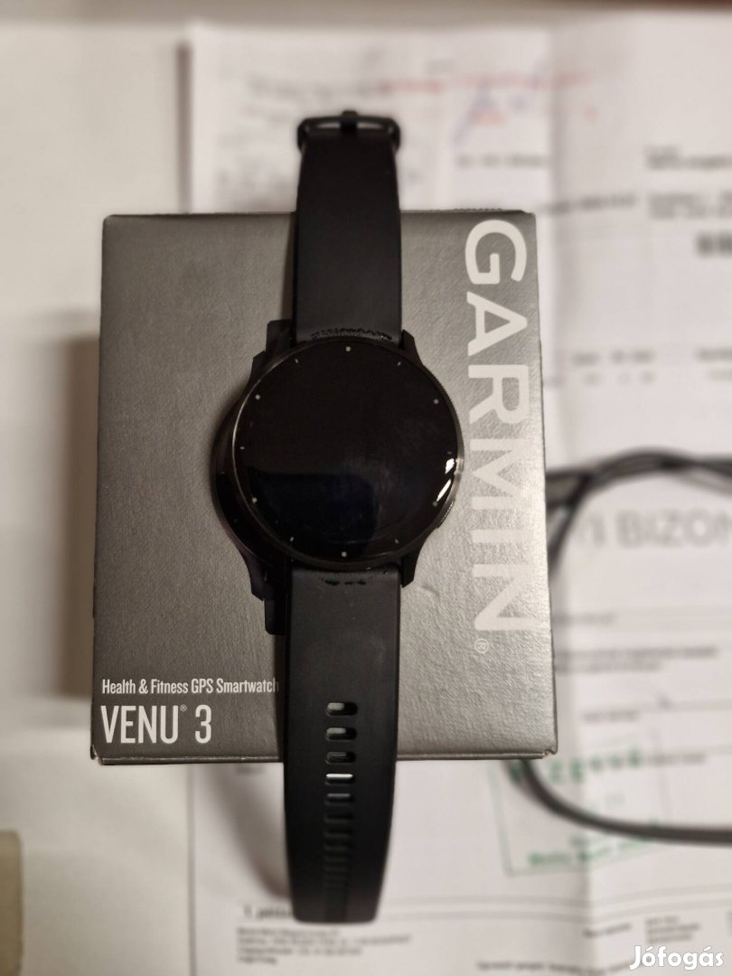 Garmin Venu3 fekete 2 év garancia!