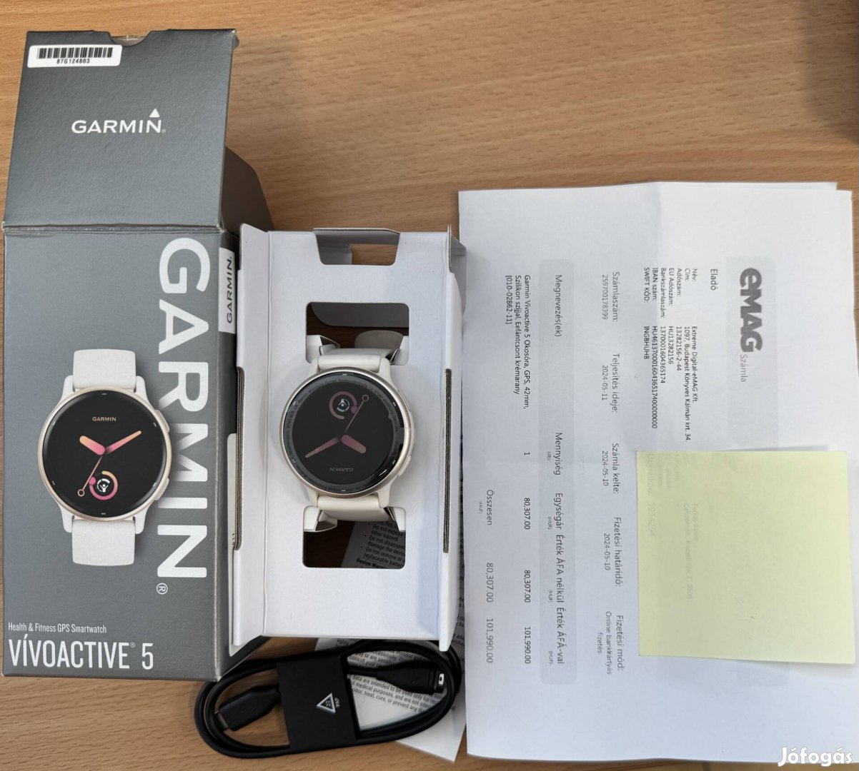 Garmin vivoactive 5 okosóra, új, nfc, gps