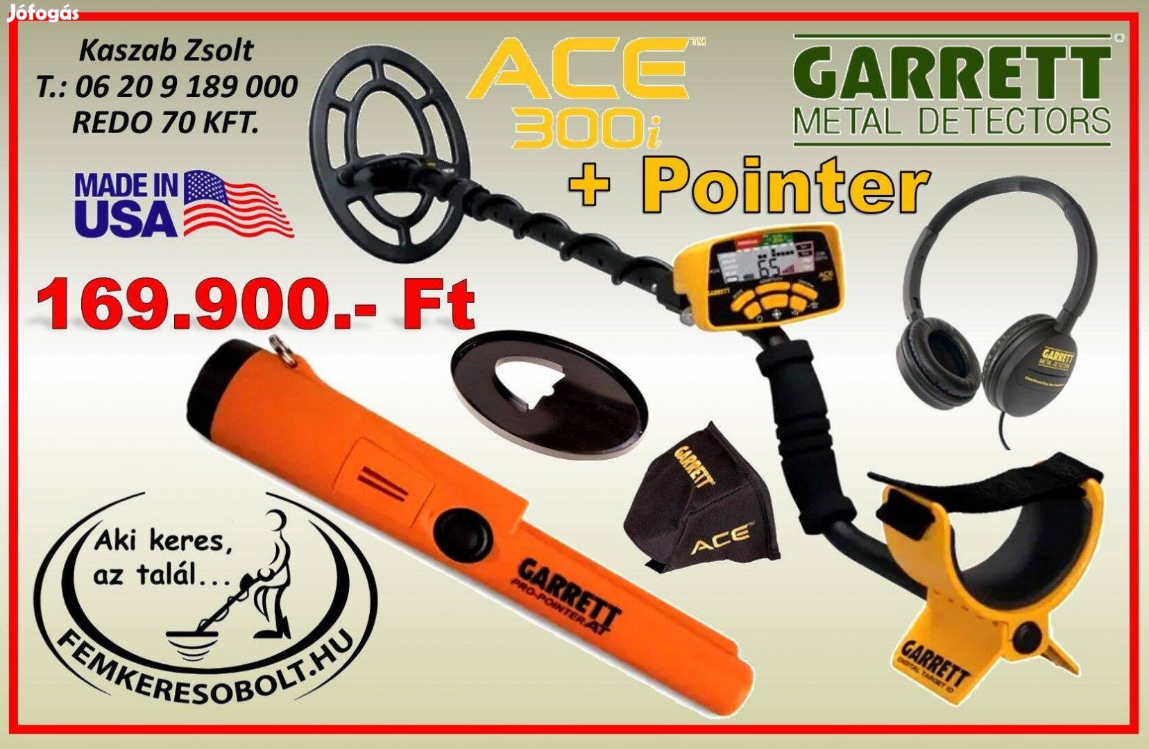 Garrett ACE 300i új fémkereső fémdetektor