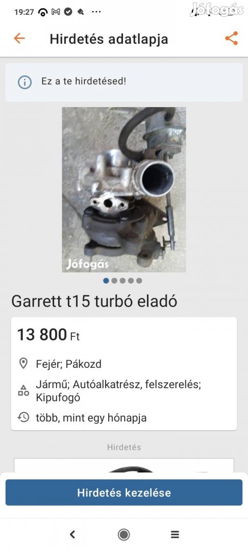 Garrett t15 turbó 