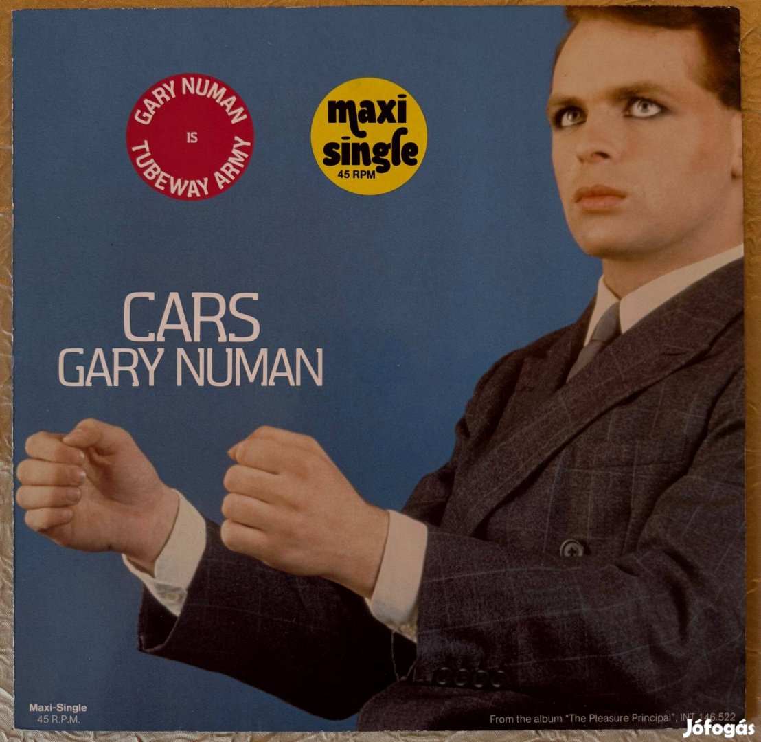 Gary Numan Cars maxi single bakelit hanglemez