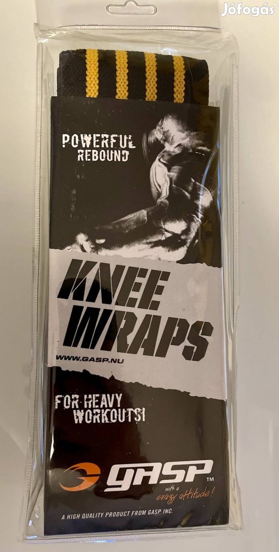 Gasp Inc. Bodybuilding Knee wraps - térdbandázs  fekete/sárga