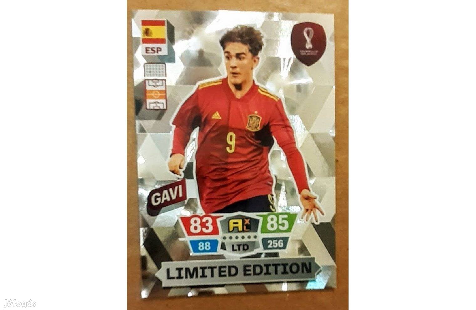 Gavi Spanyolország Limited focis kártya Panini World Cup Qatar 2022