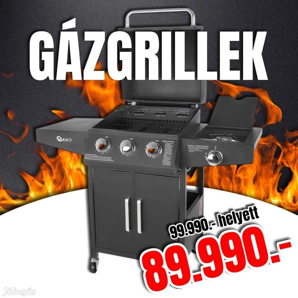 Gázgrill 4 égőfejjel 31 11,6 kW kerti grill bbq barbecue