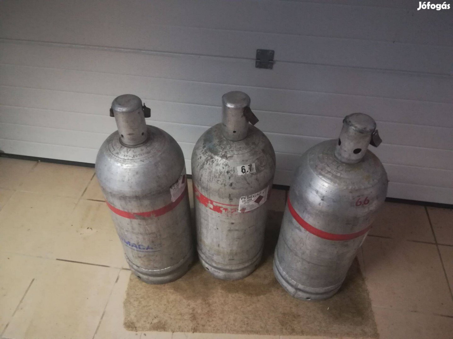 Gázpalack 11,5 kg-os pébé palack, PB gáz üresen