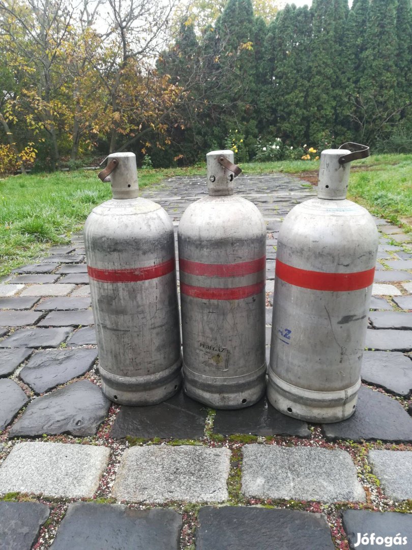 Gázpalack 11,5 kg-os üres háztartási pébé palack PB gáz