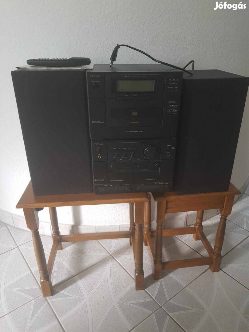 Gco-404 Hifi torony távirányítós két hangszóróval 10.000 Ft