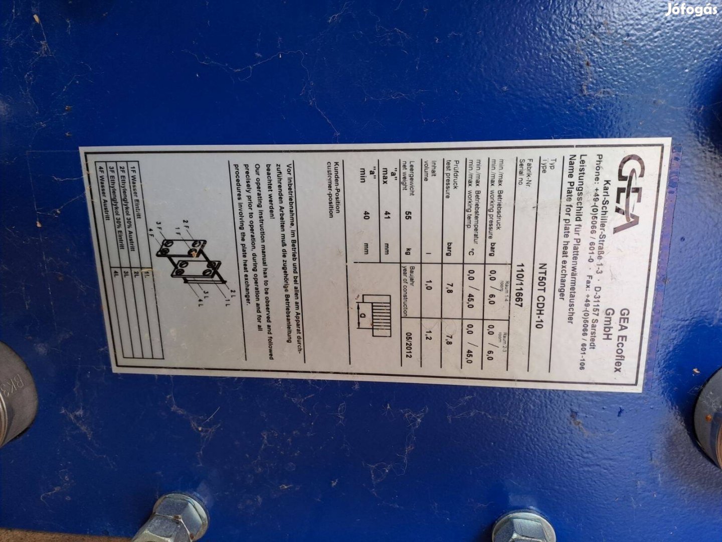 Gea típusú hőcserélő