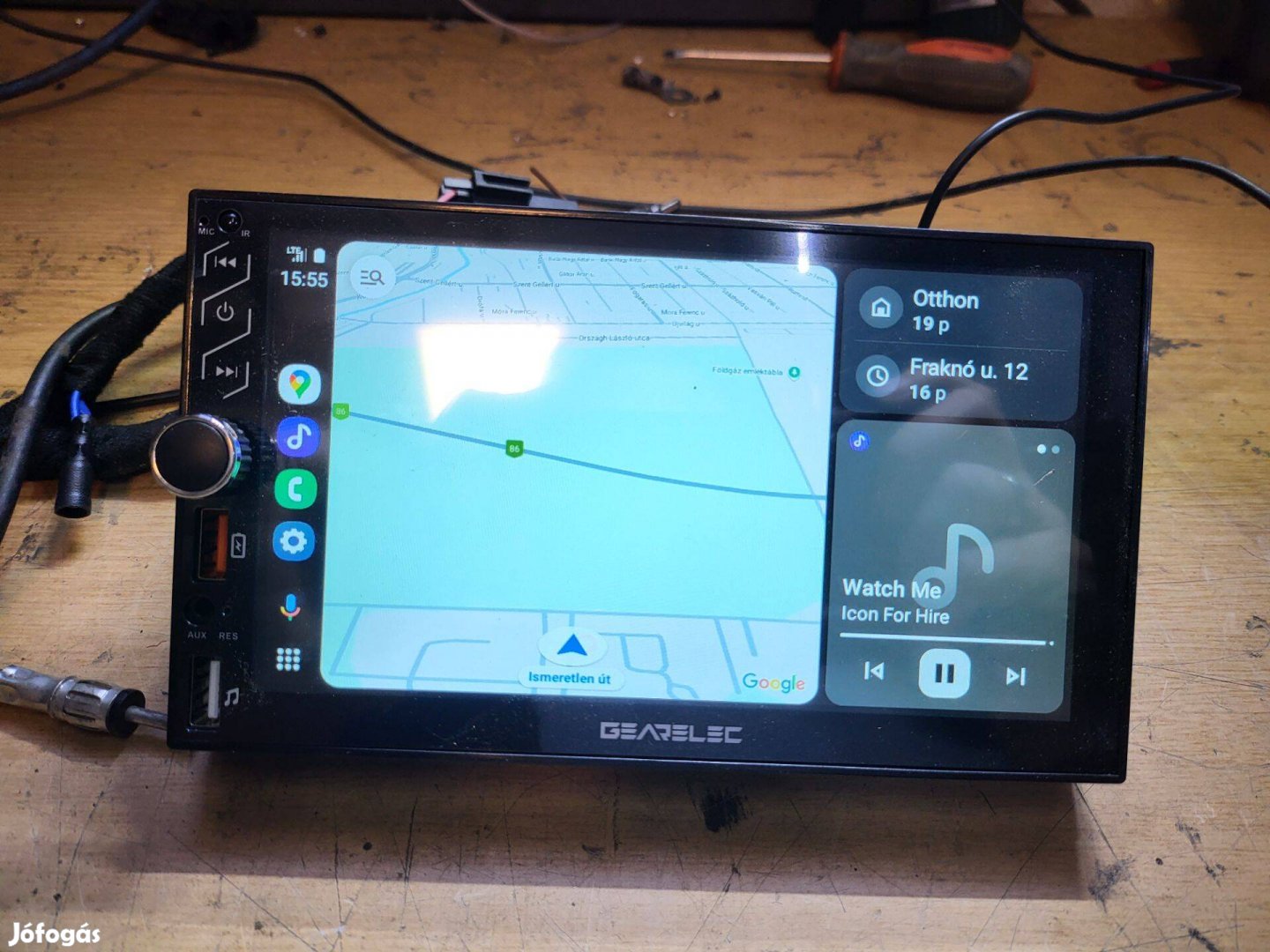 Gearlec 2din 7" fejegység (2/32gb, android, wifi, carplay, gps)