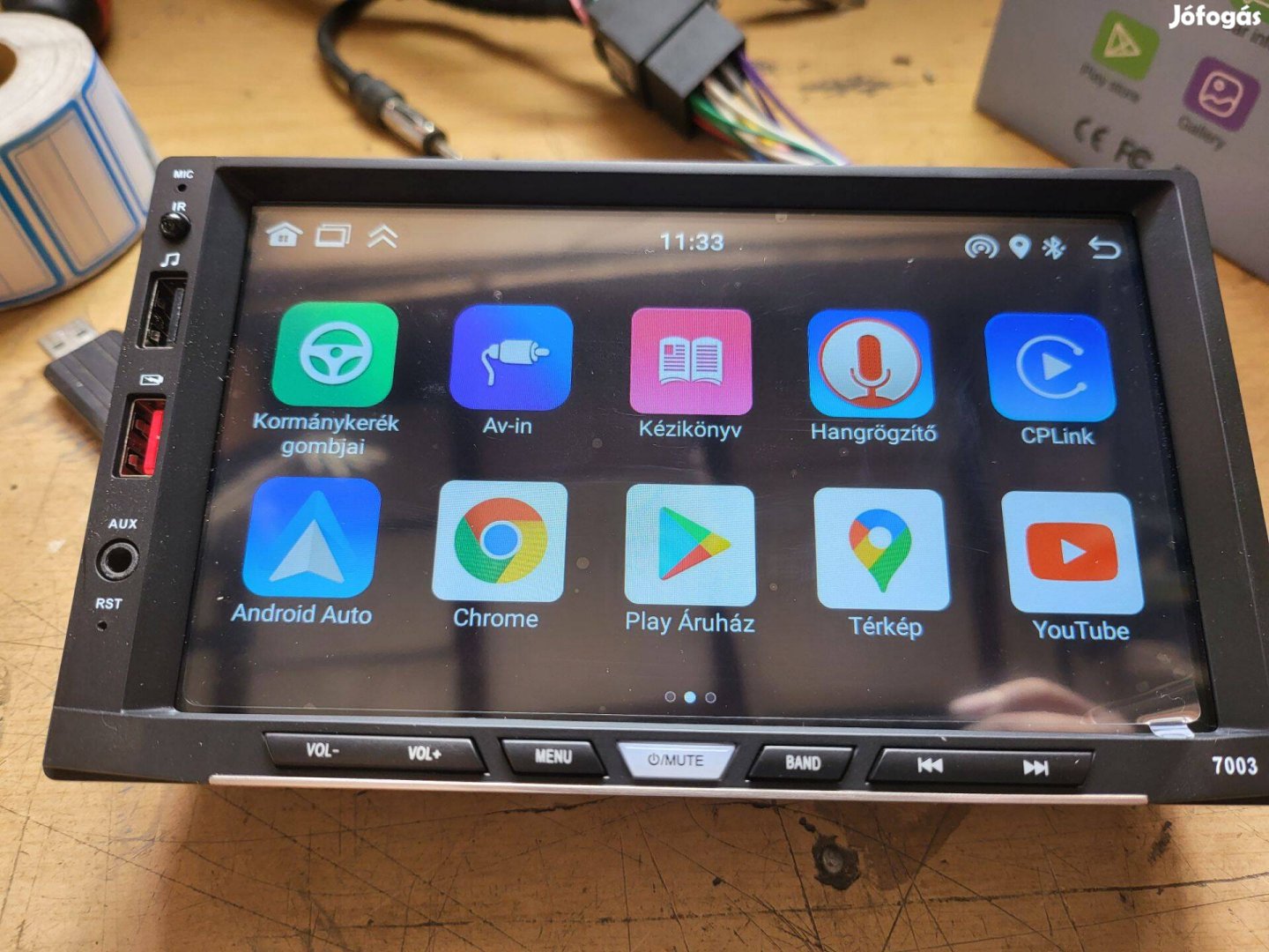 Gearlec 2din 7" fejegység (Android, wifi, gps, igo)