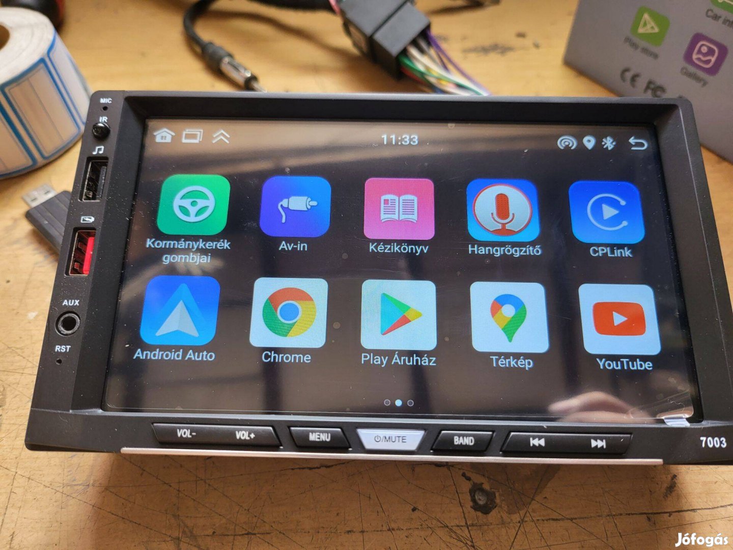 Gearlec 2din 7" fejegység (Android, wifi, gps, igo)