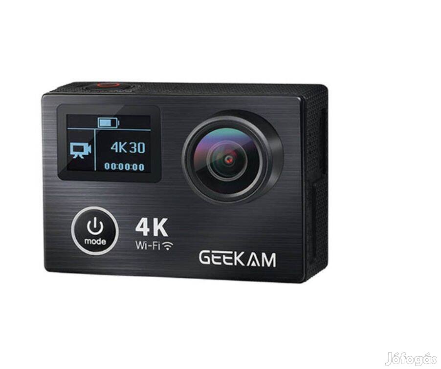 Geekam - akciókamera 4K/30fps 20MP duplaképernyős, WiFi, vízálló