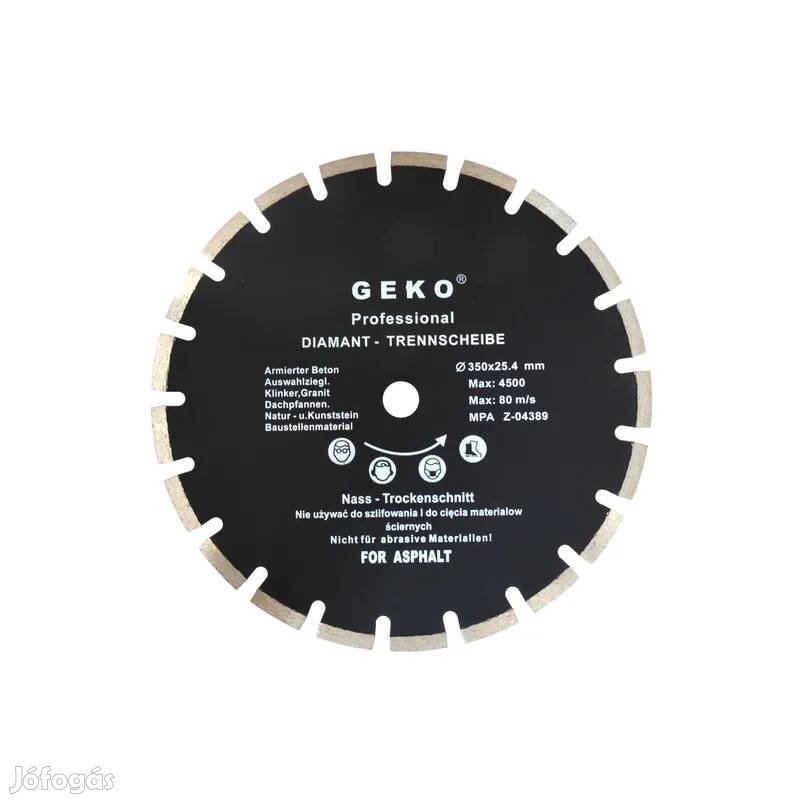 Geko Aszfaltvágó tárcsa 350 mm G00279