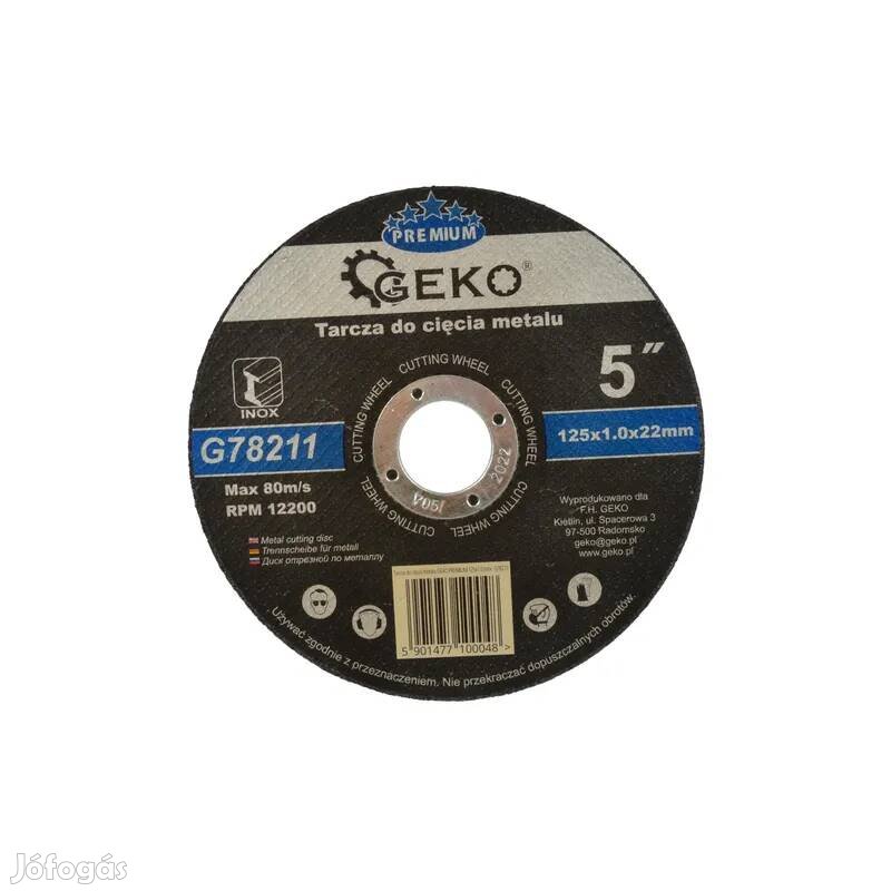 Geko Premium vágókorong vágótárcsa fémre 125×1.0 Inox G78211