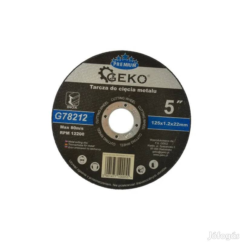 Geko Premium vágókorong vágótárcsa fémre 125×1.2 G78212