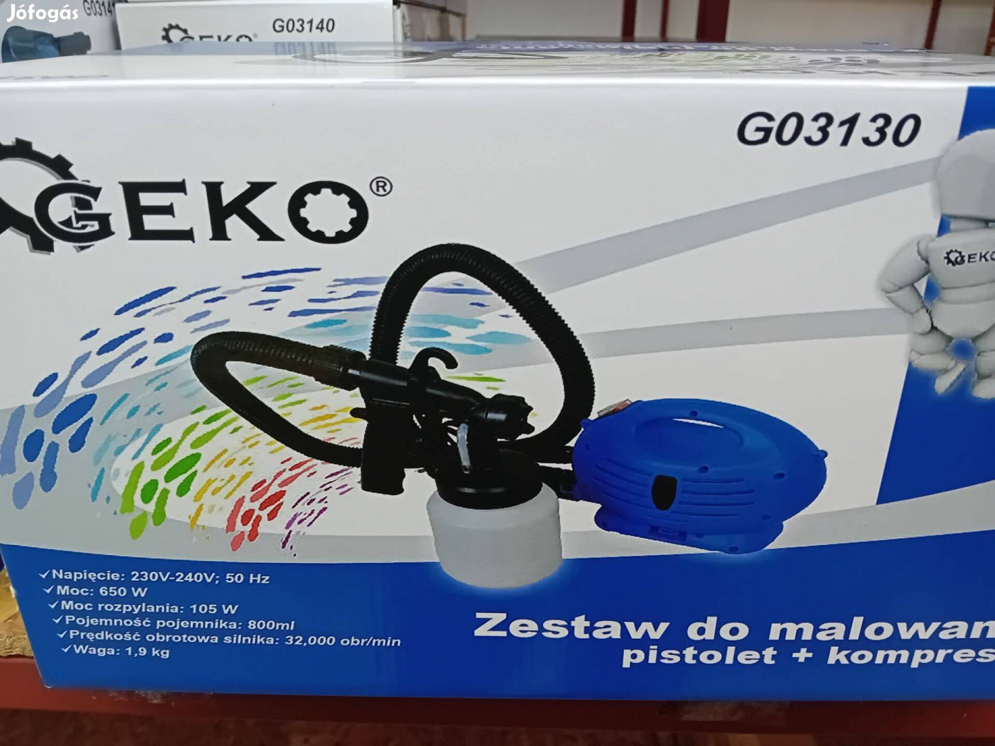 Geko elektromos festékszóró készlet 650 W G03130