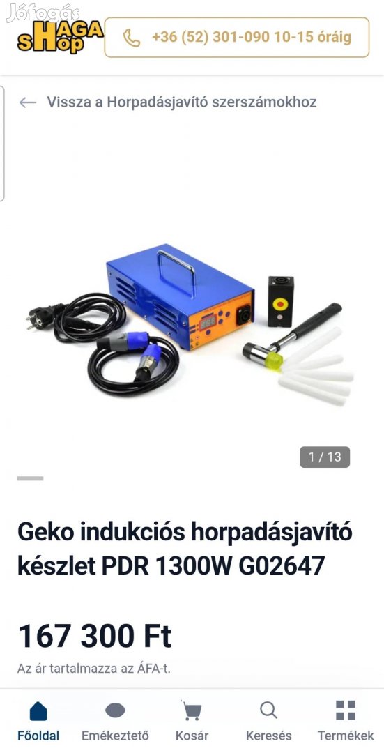 Geko indukciós horpadásjavító készlet szinte új, garanciával eladónhu