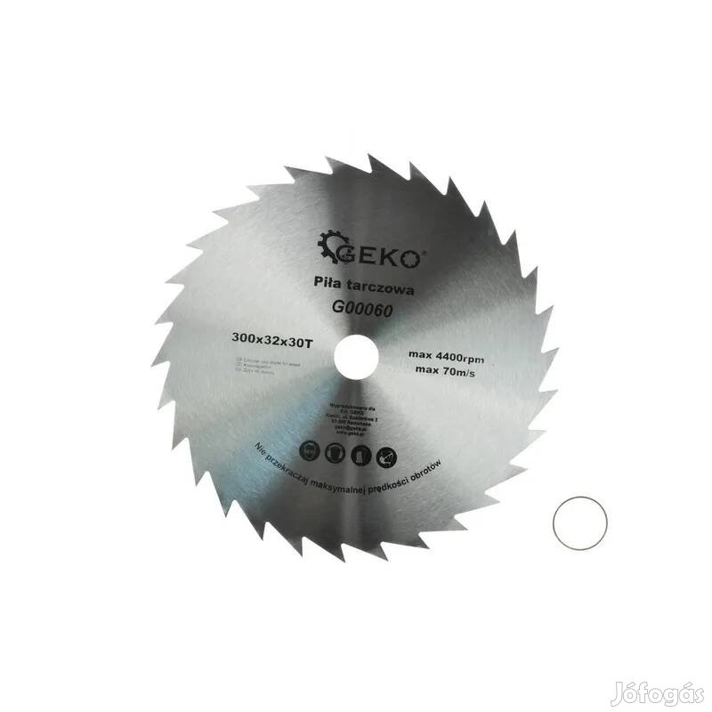 Geko körfűrészlap körfűrész tárcsa vágótárcsa fához 300x32x30 G00060