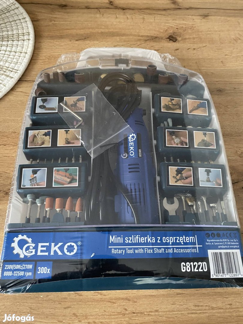 Geko mini köszörű, fúró, gravírozó, csiszoló, 270W, 300