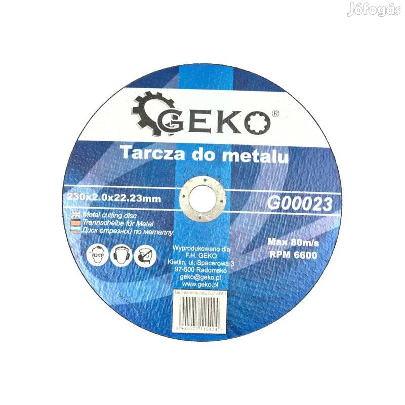 Geko vágókorong vágótárcsa 230x2x22,23mm fémhez G00023