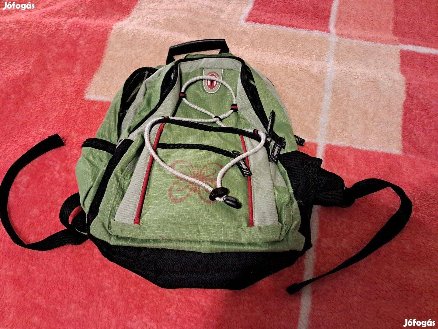 Gelert gyermek hátizsák háti táska zöld-fekete színű