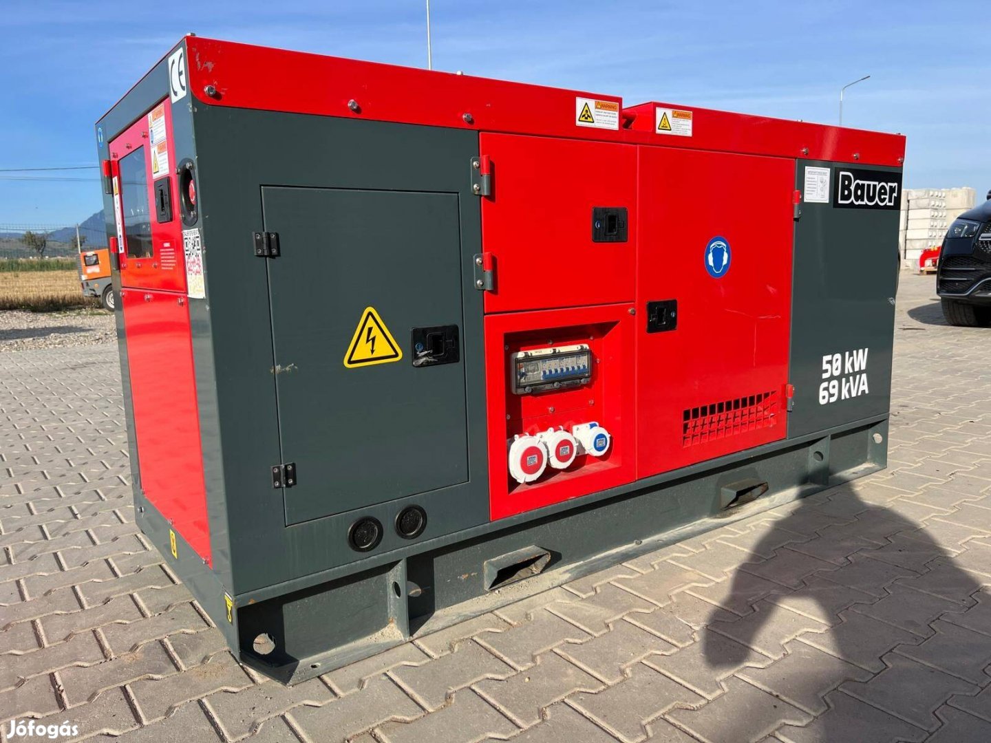 Generátor Bauer GFS-50KW Új, hangszigetelt + videó