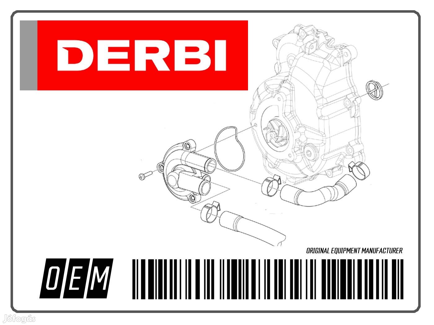 Generátorfedél OEM Derbi D50B0 Euro 4 2018-hoz