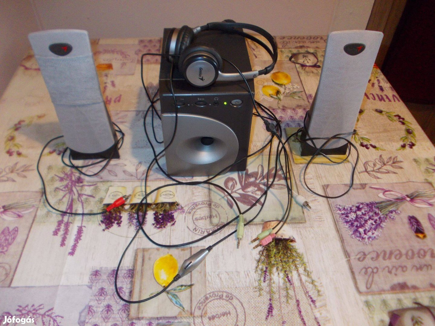 Genius 2.1 aktív hangfal pár saját tartozék fejhallgatójával eladó