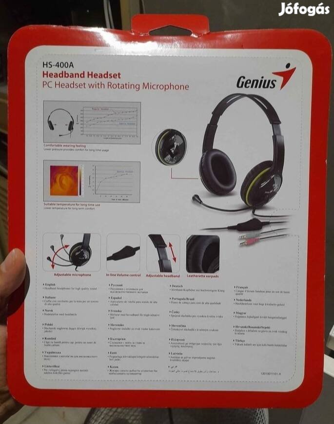 Genius HS-400A Fejhallgató