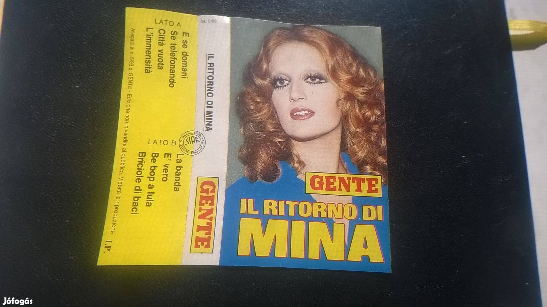 Gente - Il ritorno di Mina , gyári műsoros kazetta