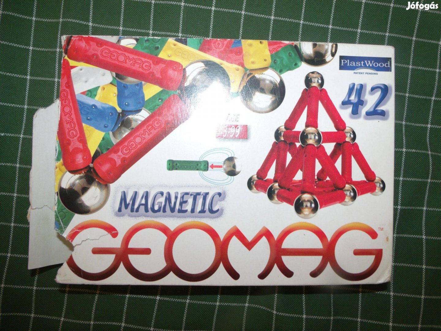 Geomag 42db mágneses építőjáték építő játék sárga