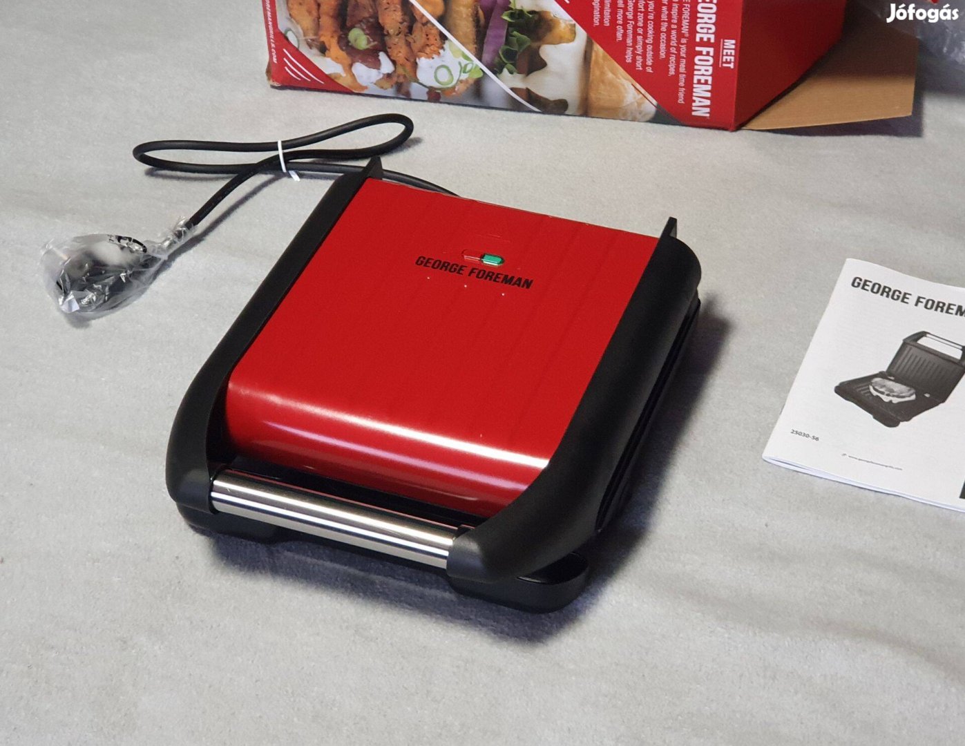 George Foreman 25030-56 kompakt piros grill