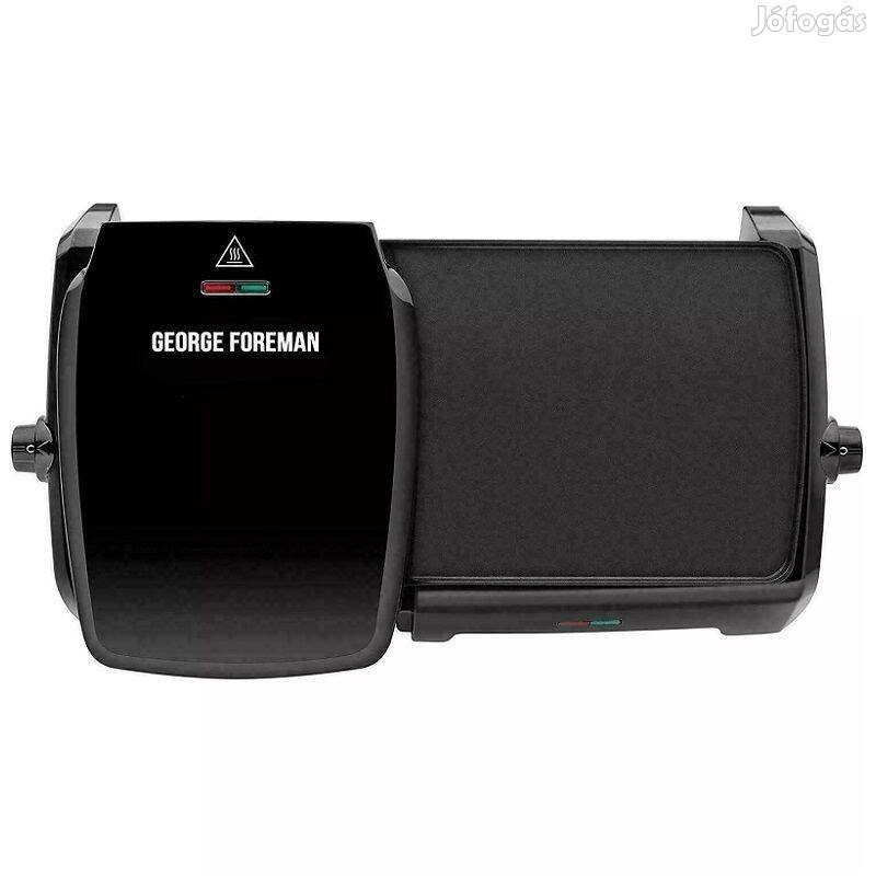 George Foreman kontakt grill és grill lap, 1800W - fekete (23450)