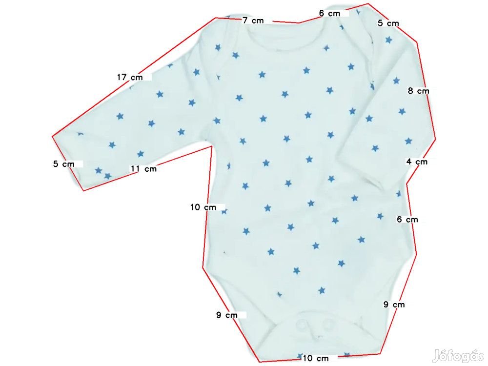 George Használt (újszerű) Fiú Hosszú ujjú body (Méret: 50)