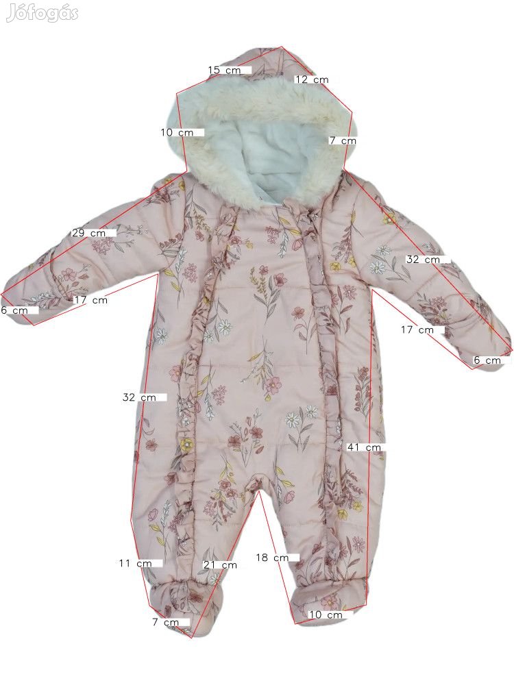 George Használt (újszerű) Lány Baby overál (Méret: 68)
