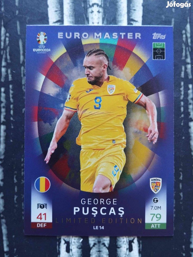 George Puscas (Románia) Limited Edition Euro 2024 focis kártya