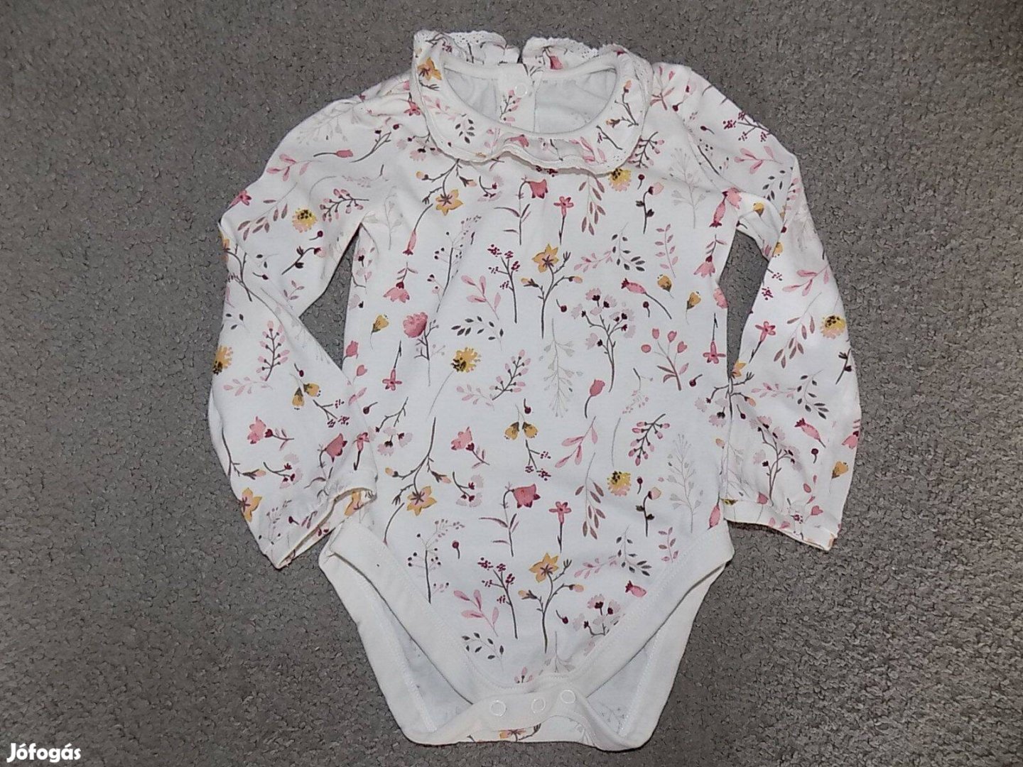 George, virágmintás hosszúujjú body, 86-92-es