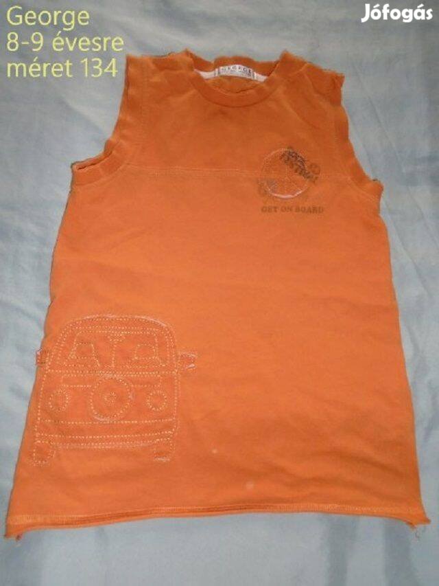George narancssárga színű ujjatlan póló trikó 8-9 évesre (méret 134)