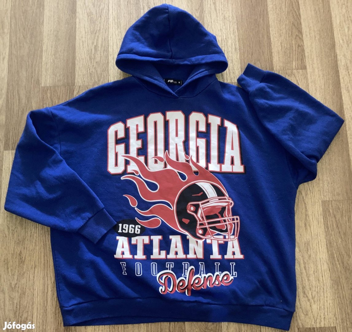 Georgia Atlanta L/XL pamut laza kapucnis pulóver 