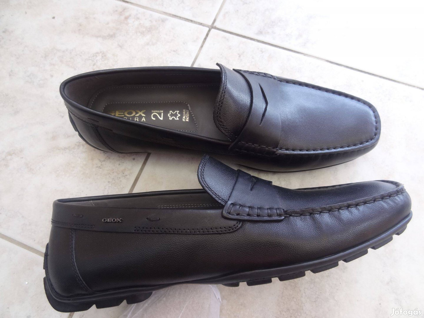 Geox olasz férfi bőr cipő mokaszin Új 46