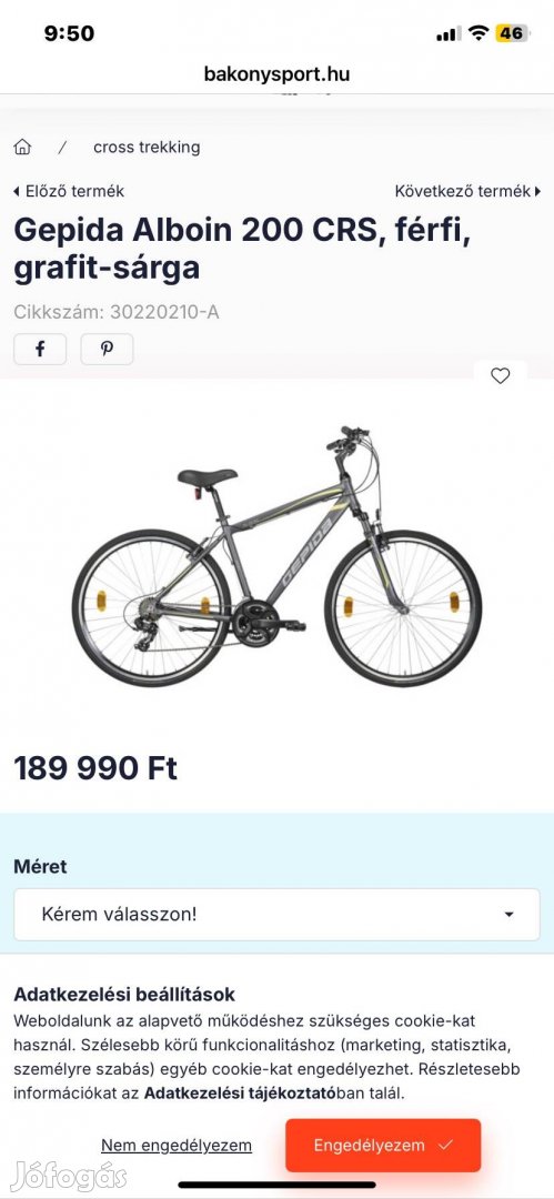 Gepida Alboin 200 férfi kerékpár