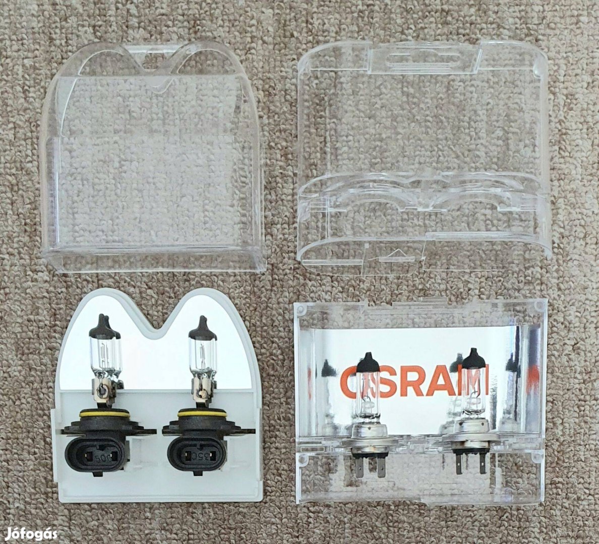 Gépkocsi halogén izzók 2 db H7 és 2 db HB4, újszerű
