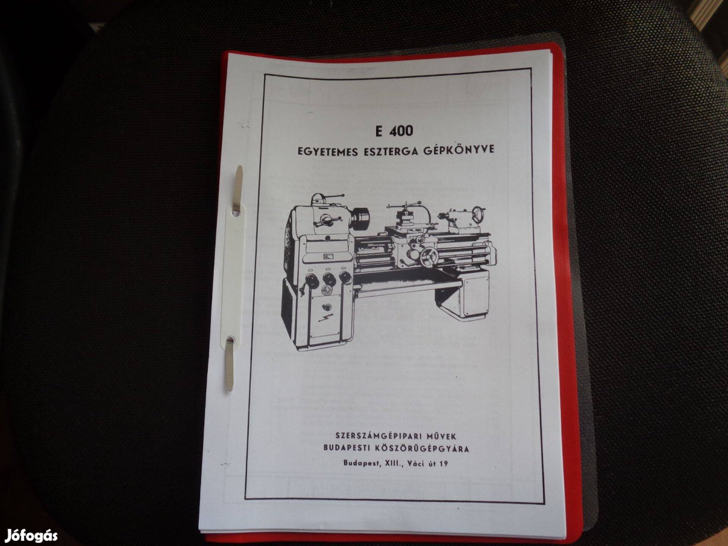 Gépkönyv e400 esztergagép gép könyv E-400 eszterga