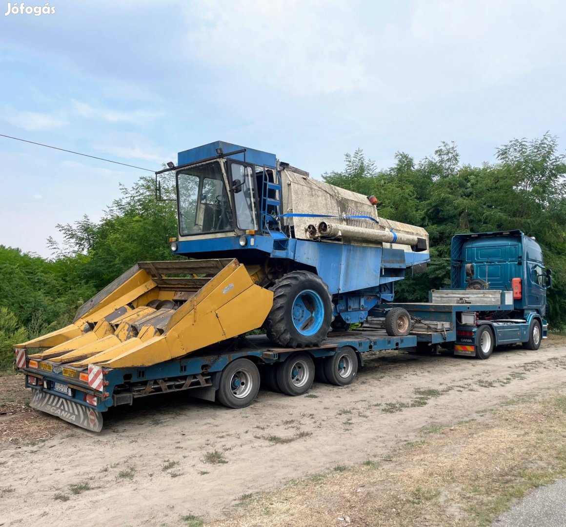 Gépszállítás Mobilház szállítás Traktor Kombájn Daruzás